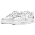 [Custom Men's and women's God's Eyes in white and grey]  Air Force 1 Skateboarding Shoes Unisex Low-top White/Gray - Image 3