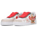 [Custom Red and white Christmas greetings for both men and women]  Air Force 1 Skateboard Shoes Unisex Low-Top Red White - Image 4