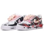[Custom Bad rabbits for men and women]  Air Force 1 Skateboard Shoes Unisex Low-Top Black/White Red - Image 3