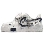 [Custom Eternal roses for both men and women]  Air Force 1 Wear-resistant And Lightweight Low-Top Skateboard Shoes Unisex Black White Gray