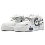 [Custom Eternal roses for both men and women]  Air Force 1 Wear-resistant And Lightweight Low-Top Skateboard Shoes Unisex Black White Gray - Image 4