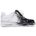 [Custom The wishes of male and female pandas]  Air Force 1 Skateboard Shoes Unisex Low-Top Black/White - Image 3