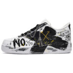[Custom Men's style with a casual cross in black and white]  Air Force 1 Skateboarding Shoes Men