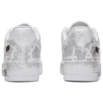 [Custom Men's cappuccino in gray and white]  Air Force 1 Skateboarding Shoes Men Low-top Gray/White - Image 4