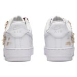 [Custom Men's vintage old newspaper in white and brown]  Air Force 1 Skateboarding Shoes Men Low-top Light Khaki - Image 5