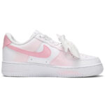 [Custom Men's cream frosting pink and white]  Air Force 1 Skateboarding Shoes Men Low-top Chalk White - Image 2