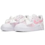 [Custom Men's cream frosting pink and white]  Air Force 1 Skateboarding Shoes Men Low-top Chalk White - Image 3