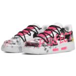 [Custom Men's perfect warning black and white rose]  Air Force 1 Skateboarding Shoes Men Low-top Black And White Roses - Image 3