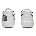 [Custom Men's perfect warning black and white rose]  Air Force 1 Skateboarding Shoes Men Low-top Black And White Roses - Image 4
