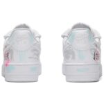 [Custom Men's little love story in gray, white and blue]  Air Force 1 Skateboarding Shoes Men Low-top Gray/White/Blue - Image 4