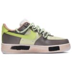 [Custom The men's small jumping frog is white, brown and green]  Air Force 1 Skateboarding Shoes Men Low-top Sanddrift/White/Rough Green/Hemp - Image 2