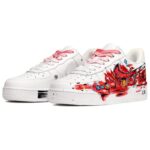 [Custom Men's colorful graffiti in red and white]  Air Force 1 Skateboarding Shoes Men - Image 3