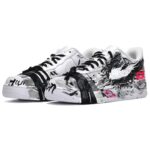 [Custom Male dark hero black and white pink]  Air Force 1 Skateboarding Shoes Men Low-top Core Black / Cloud White / Team Shock Pink 2 - Image 3