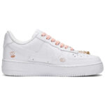[Custom The men's brown bear is white and brown]  Air Force 1 Skateboarding Shoes Men Low-top Light Khaki - Image 2