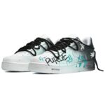 [Custom Men's dynamic summer black and green]  Air Force 1 Skateboarding Shoes Men Low-top Black/Green - Image 4