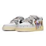 [Custom Men's tassels in white and black]  Air Force 1 Skateboarding Shoes Men Low-top White/Black - Image 3