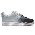 [Custom Men's gradient black, white and blue]  Air Force 1 Skateboarding Shoes Men Low-top University Blue/Black/White - Image 2