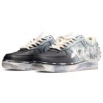 [Custom Men's gradient black, white and blue]  Air Force 1 Skateboarding Shoes Men Low-top University Blue/Black/White - Image 3