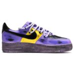 [Custom The men's snake skin is black, yellow and purple]  Air Force 1 Skateboarding Shoes Men Low-top Black, Yellow, Violet - Image 2