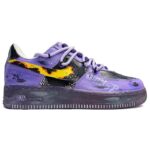 [Custom The men's snake skin is black, yellow and purple]  Air Force 1 Skateboarding Shoes Men Low-top Black, Yellow, Violet - Image 3
