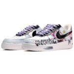 [Custom Men's street graffiti in black, white and blue]  Air Force 1 Skateboarding Shoes Men - Image 3