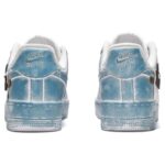 [Custom Men's Baikal Lake blue and black]  Air Force 1 Skateboarding Shoes Men Low-top Blue/Black - Image 4