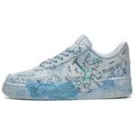[Custom The men's lost puppet bear blue]  Air Force 1 Skateboarding Shoes Men Low-top Blue - Image 2