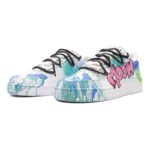 [Custom Men's fluid art graffiti in blue and green pink]  Air Force 1 Skateboarding Shoes Men Low-top Blue/green/pink - Image 3