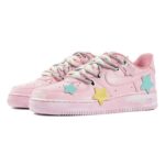 [Custom Men's retro scratch-off card]  Air Force 1 Skateboarding Shoes Men Low-top Pink - Image 3