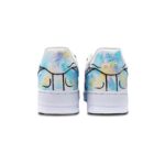 [Custom Men's and women's 2D cotton candy graffiti]  Air Force 1 Skateboarding Shoes Unisex Low-top White/Royal Blue/Fern Green - Image 4