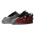 [Custom Cthulhu Venom]  Air Force 1 Skateboarding Shoes Black/Red - Image 3
