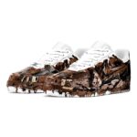 [Custom Men's ink-wash painting]  Air Force 1 Skateboarding Shoes Men Low-top Brown/Black - Image 3