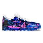 [Custom Men's blue and pink style] Male  Air Force 1 Low Skate shoes - Image 2