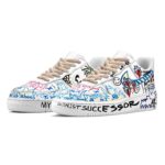 [Custom Men's street graffiti in GD color]  Air Force 1 Skateboarding Shoes Men Low-top White/Blue/Black - Image 3