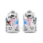 [Custom Men's street graffiti in GD color]  Air Force 1 Skateboarding Shoes Men Low-top White/Blue/Black - Image 4