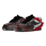 [Custom Superhero Venom is black and red]  Air Force 1 Skateboarding Shoes Unisex Low-top Black/Red - Image 3