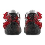 [Custom Superhero Venom is black and red]  Air Force 1 Skateboarding Shoes Unisex Low-top Black/Red - Image 5