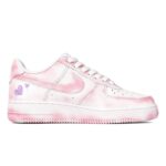 [Custom Men's low-top heart-shaped sneakers in pink and white] Male  Air Force 1 Low Skate shoes - Image 3