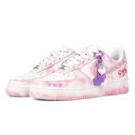 [Custom Men's low-top heart-shaped sneakers in pink and white] Male  Air Force 1 Low Skate shoes - Image 4