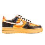 [Custom The men's colored graffiti sneakers are yellow and black]  Air Force 1 Skateboarding Shoes Men - Image 2