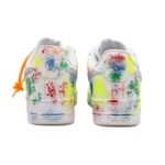 [Custom Colorful ink-splashing male]  Air Force 1 Skateboarding Shoes Men Low-top White/Red/Yellow/Green/Blue - Image 4