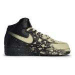 [Custom Male and female interstellar light Mi]  Air Force 1 Skateboard Shoes Unisex Mid-Top Rice - Image 2