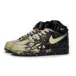 [Custom Male and female interstellar light Mi]  Air Force 1 Skateboard Shoes Unisex Mid-Top Rice - Image 3