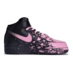 [Custom Male and female interstellar Light Powder]  Air Force 1 Skateboard Shoes Unisex Mid-Top Pink - Image 2