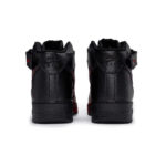 [Custom Male and female Interstellar Flow Light Red]  Air Force 1 Skateboard Shoes Unisex Mid-Top Red - Image 4