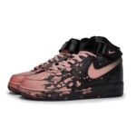 [Custom Team80 Male and Female Interstellar Flow Light Meat Powder]  Air Force 1 Skateboard Shoes Unisex Mid-Top Flesh Pink - Image 3