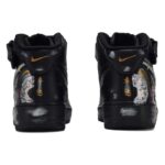 [Custom The male and female versions of SNAKE]  Air Force 1 Skateboard Shoes Unisex High-Top Black White - Image 4