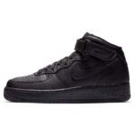 [Custom The male and female versions of SNAKE]  Air Force 1 Skateboard Shoes Unisex High-Top Black White - Image 6