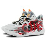[Custom Lost in the mist]  KD Trey 5 Basketball Shoes Unisex Low-top Gray - Image 3