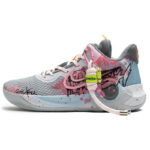 [Custom Graffiti storm]  KD Trey 5 IX Basketball Shoes Unisex Mid-Top Pink